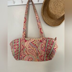 Vera Bradley Pink paisley weekender duffle bag